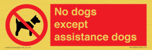No dogs except assistance dogs